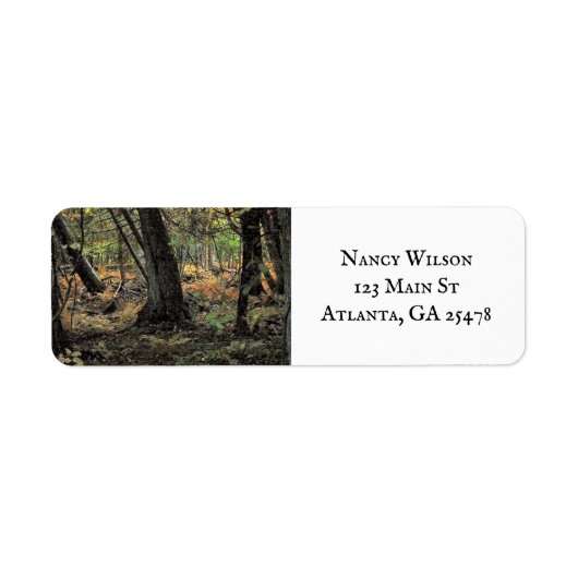 秋の森風景 ラベル (正面)