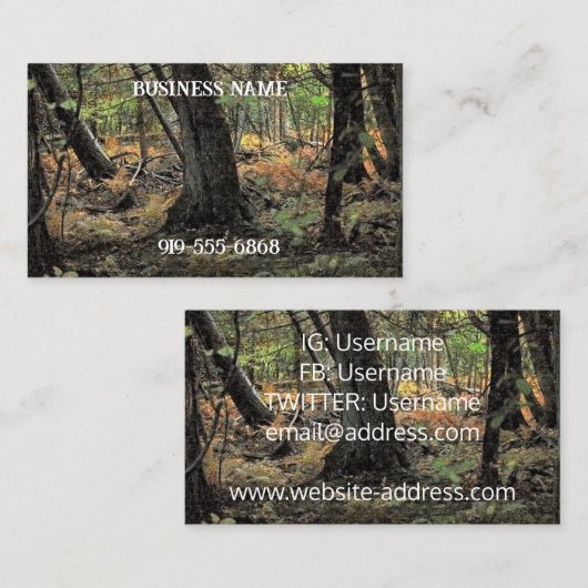 秋の森風景 名刺 (正面/裏面)