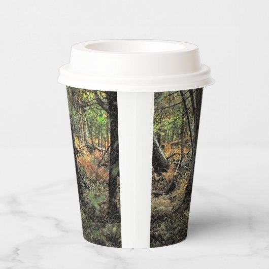 秋の森風景 紙コップ (右)