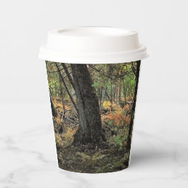 秋の森風景 紙コップ