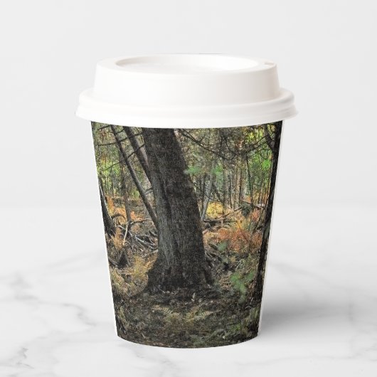秋の森風景 紙コップ (正面)