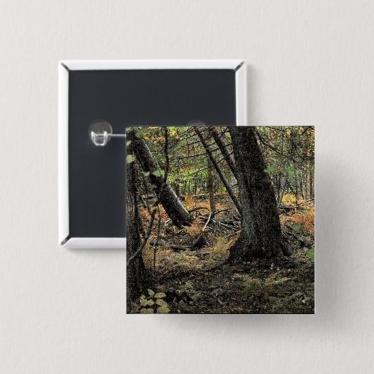 秋の森風景 缶バッジ (正面&裏面)