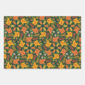 秋の森 オータムリーフ パンプキン ラッピングペーパーシート (正面3)