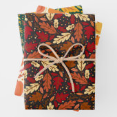 秋の森 オータムリーフ パンプキン ラッピングペーパーシート (インサイチュ)