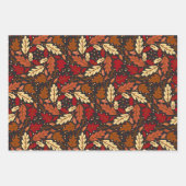 秋の森 オータムリーフ パンプキン ラッピングペーパーシート (正面)