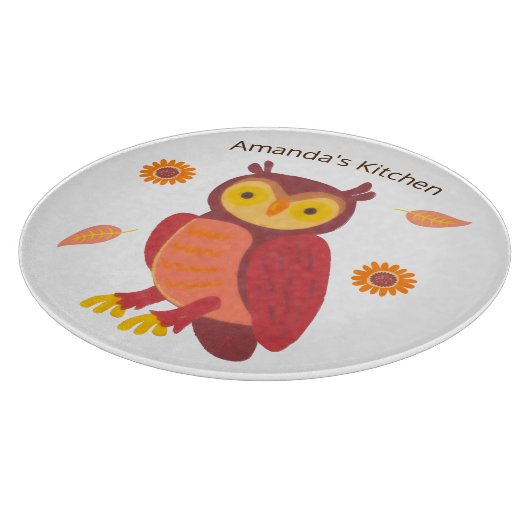 秋の森 カッティングボード (角)