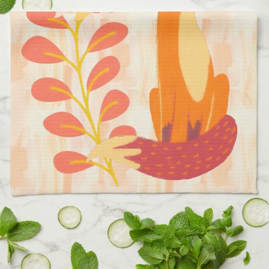 秋の森 キッチンタオル (折り畳み)