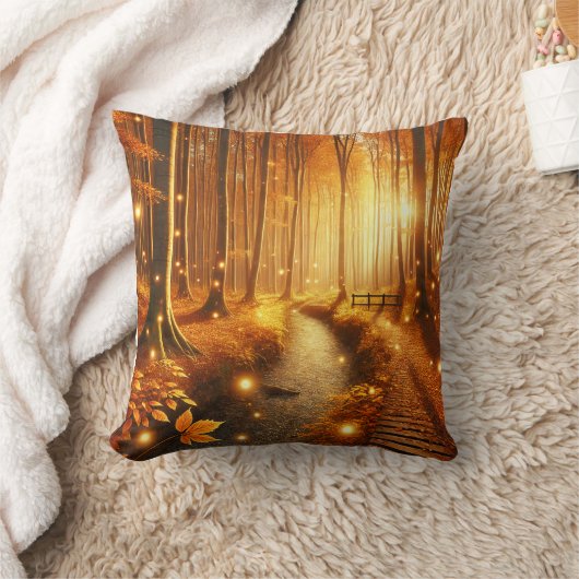 秋の森 クッション (ブランケット)