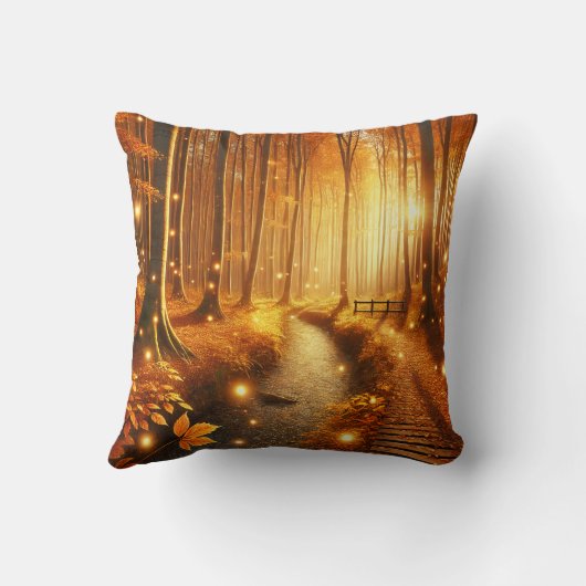 秋の森 クッション (裏面)