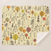 秋の森：シームレスグラフィックパターン。 シェルパブランケット (正面(横))