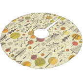 秋の森：シームレスグラフィックパターン。 ブラッシュドポリエステルツリースカート (アングル)