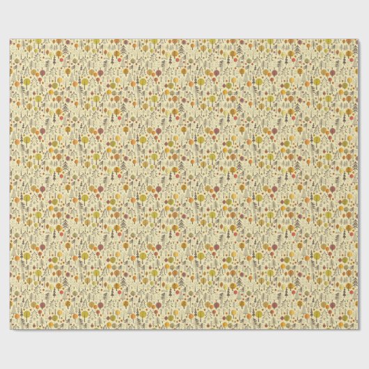 秋の森:シームレスグラフィックパターン。 ラッピングペーパー (フラット)