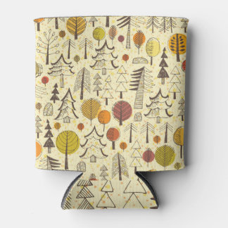 秋の森：シームレスグラフィックパターン。 缶クーラー