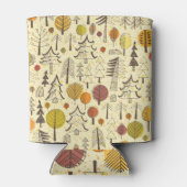 秋の森：シームレスグラフィックパターン。 缶クーラー (裏面)