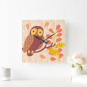 秋の森 スクエア壁時計 (ホーム)