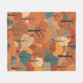 秋の森 フリースブランケット (正面(横))