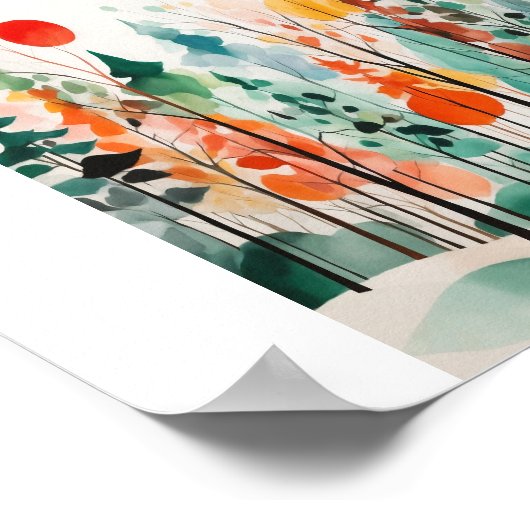 秋の森 ポスター (角)