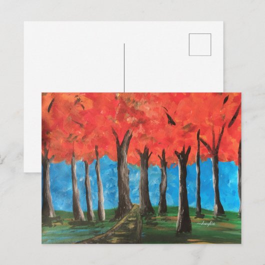 秋の森 ポストカード (正面/裏面)