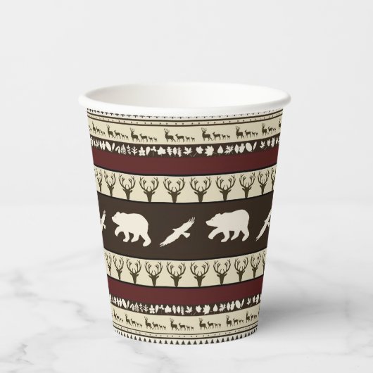 秋の森 紙コップ (正面)