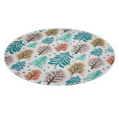 秋の森：魅惑的なシームレスなシーン。 カッティングボード (角)