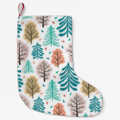 秋の森:魅惑的なシームレスなシーン。 スモールクリスマスストッキング (正面)