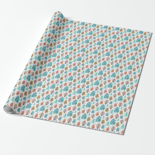 秋の森:魅惑的なシームレスなシーン。 ラッピングペーパー (アンロールド)