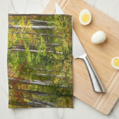 秋の森I秋の風景写真 キッチンタオル (四つ折り)