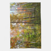 秋の森I秋の風景写真 キッチンタオル (縦)