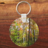秋の森I秋の風景写真 キーホルダー (正面)