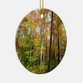 秋の森I秋の風景写真 セラミックオーナメント (右)