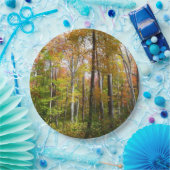 秋の森I秋の風景写真 ペーパープレート (パーティー)