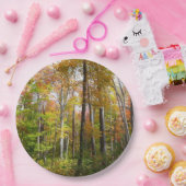 秋の森I秋の風景写真 ペーパープレート (パーティー)