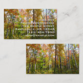 秋の森I秋の風景写真 名刺 (正面/裏面)