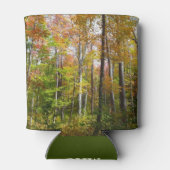 秋の森I秋の風景写真 缶クーラー (裏面)