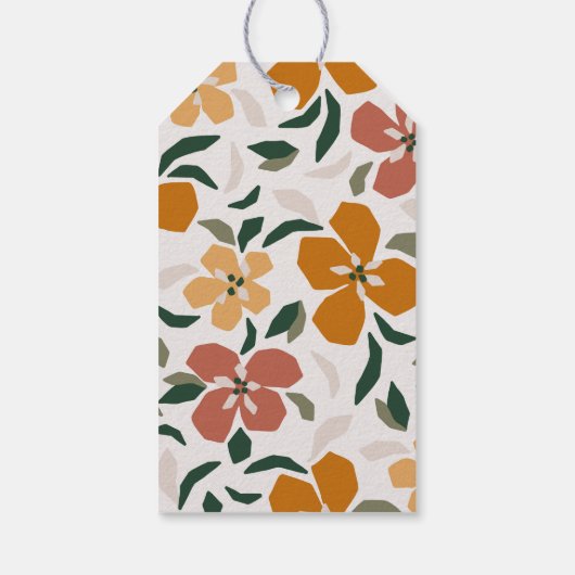 秋の植物パーソナライズされた名の贈り物 ギフトタグ (裏面)