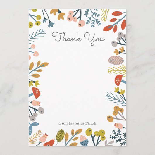 秋の植物園 ノートカード (正面)