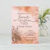 秋の植物学ぼかしメロン水彩 招待状 (スタンド正面)