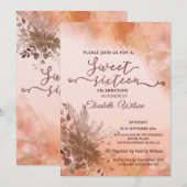 秋の植物学ぼかしメロン水彩 招待状 (正面/裏面)