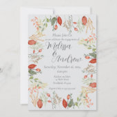 秋の植物学結婚院 招待状 (正面)