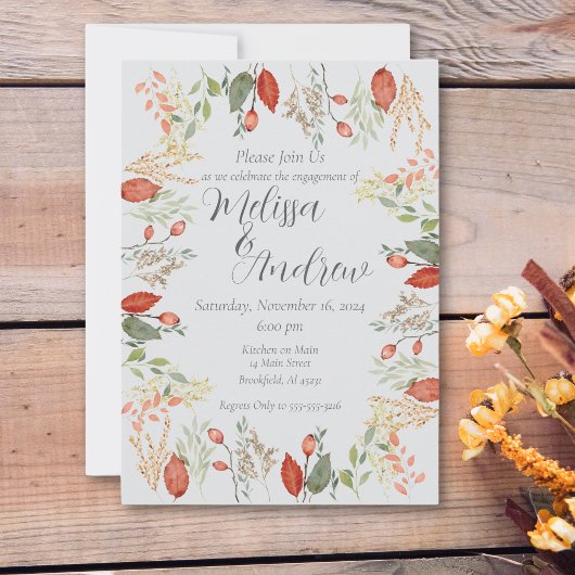 秋の植物学結婚院 招待状