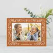 秋の植物学 | 感謝祭フォトカード シーズンカード (スタンド正面)