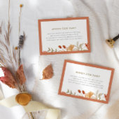 秋の植物性ウィムシー秋ベビーシャワー エンクロージャーカード