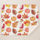 秋の植物性シームレス：フローラエレガンス。 シェルパブランケット (正面(横))