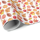 秋の植物性シームレス:フローラエレガンス。 ラッピングペーパー (ロールコーナー)