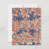 秋の植物自然学縁どパーソナライズされた ノートカード (裏面)