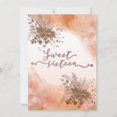 秋の植物赤面カンタローペの水色 招待状 (裏面)