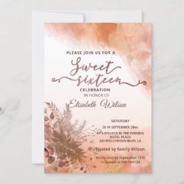 秋の植物赤面カンタローペの水色 招待状