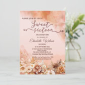 秋の植物赤面カンタローペの水色 招待状 (スタンド正面)