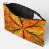 秋の植物、抽象芸術モダンフラクタル芸術リーフ アクセサリーポーチ (見開き)
