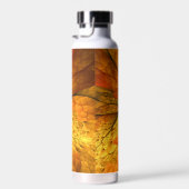 秋の植物、抽象芸術モダンフラクタル芸術リーフ ウォーターボトル (右面)